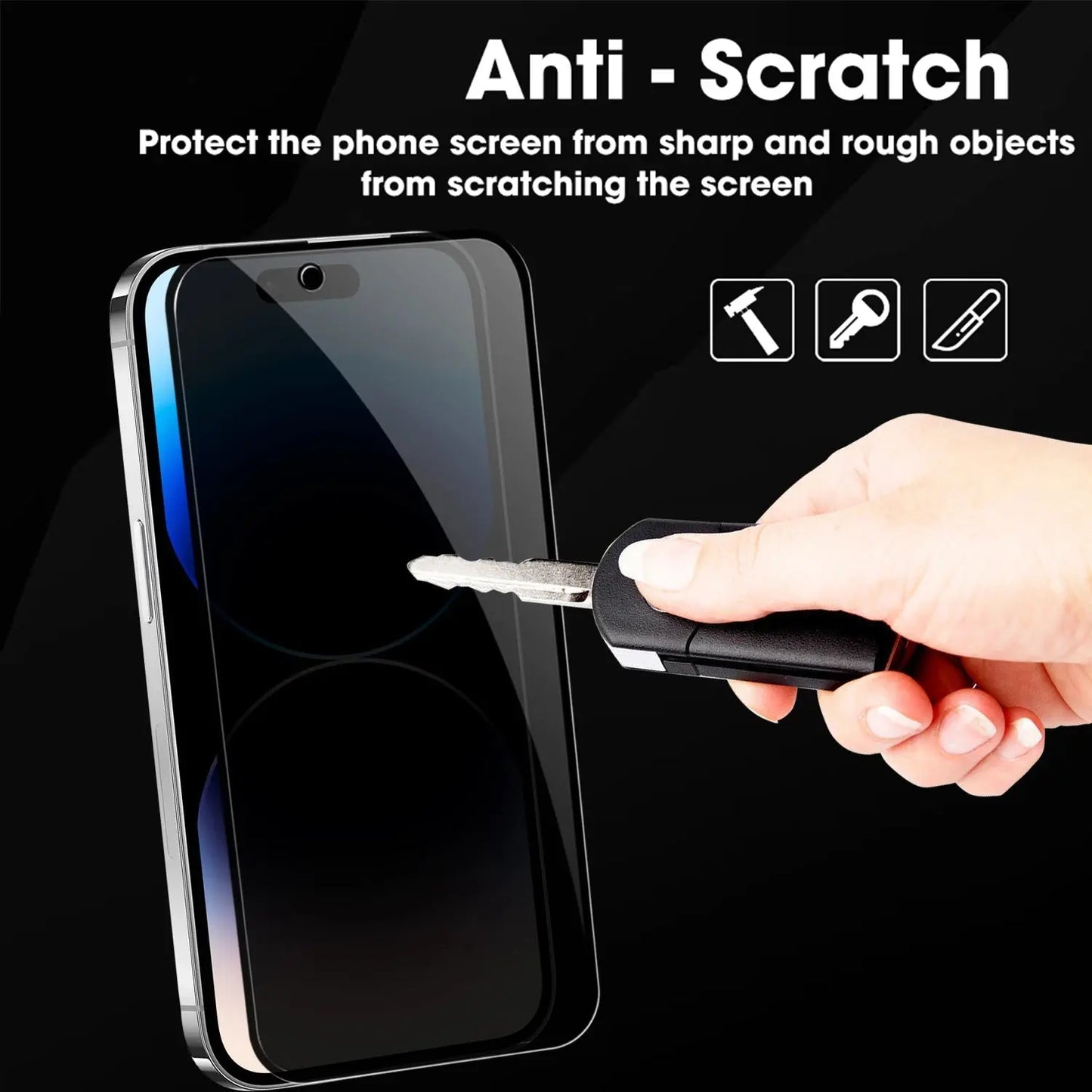 Anti - Spy Tempered Glass Screen Protector for iPhone 17 Series (17, 17 Air, 17 Pro, 17 Pro Max) – HD Clear Privacy Film - ICOVERLY