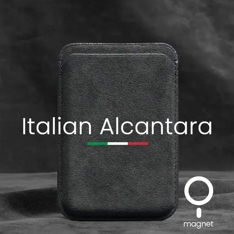 Magnetic Alcantara Card Holder Case for iPhone 17 PRO MAX - ICOVERLY