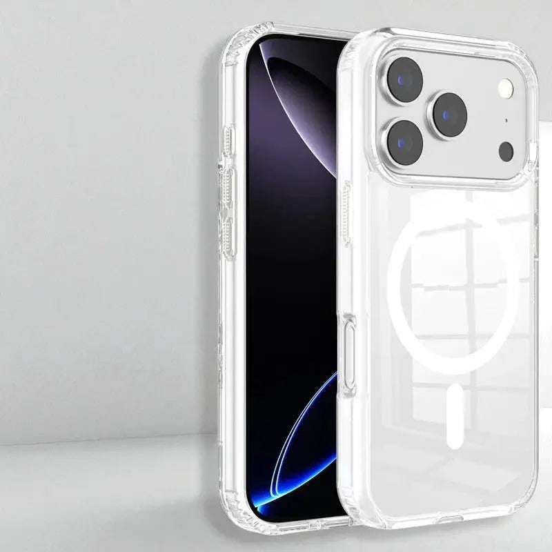 MagSafe Transparent Magnetic Case for iPhone 17 Series – Shockproof & Slim Clear Cover - ICOVERLY