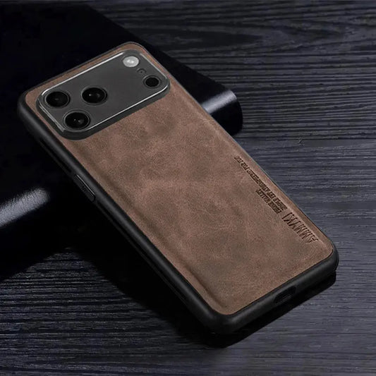 Fashion Cross Pattern PU Leather Case for iPhone 17 Series (Pro Max, Pro, Air) – TPU Silicone Hybrid Cover - ICOVERLY