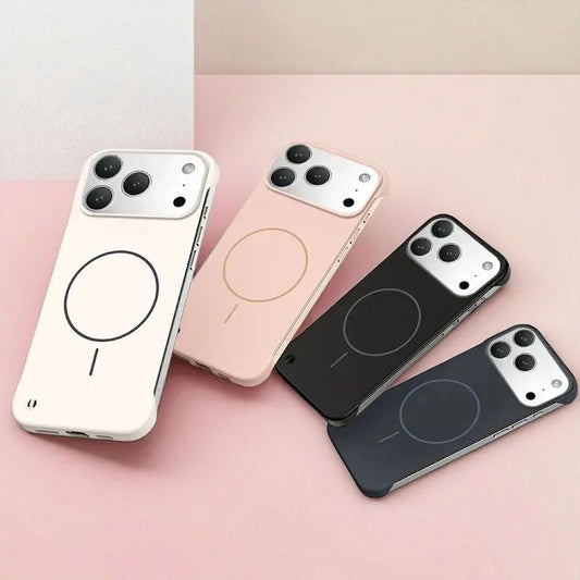 Frameless Magnetic Matte Case for iPhone 17 | Slim Hard PC Back Cover with MagSafe Support - ICOVERLY