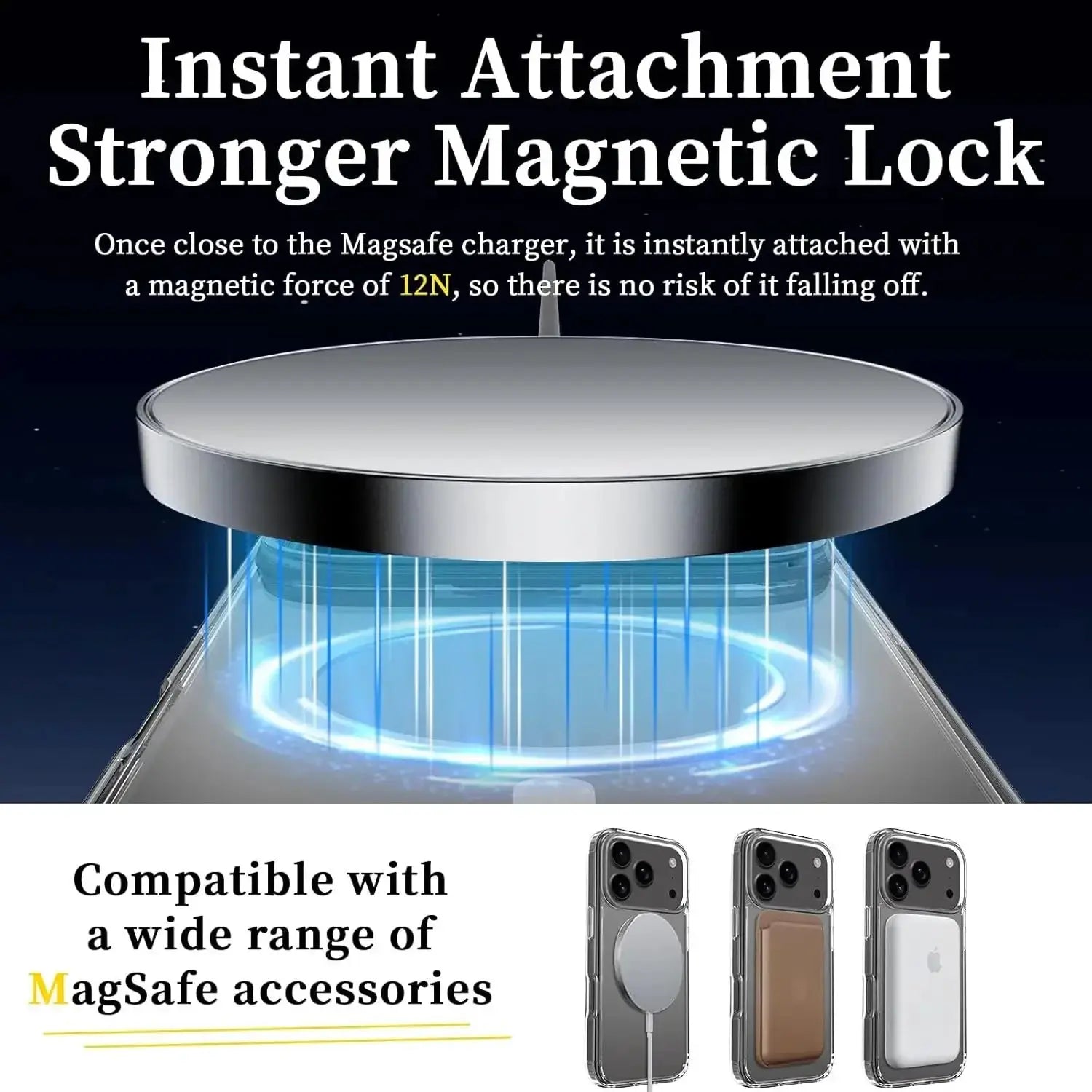 MagSafe Transparent Magnetic Case for iPhone 17 Series – Shockproof & Slim Clear Cover - ICOVERLY