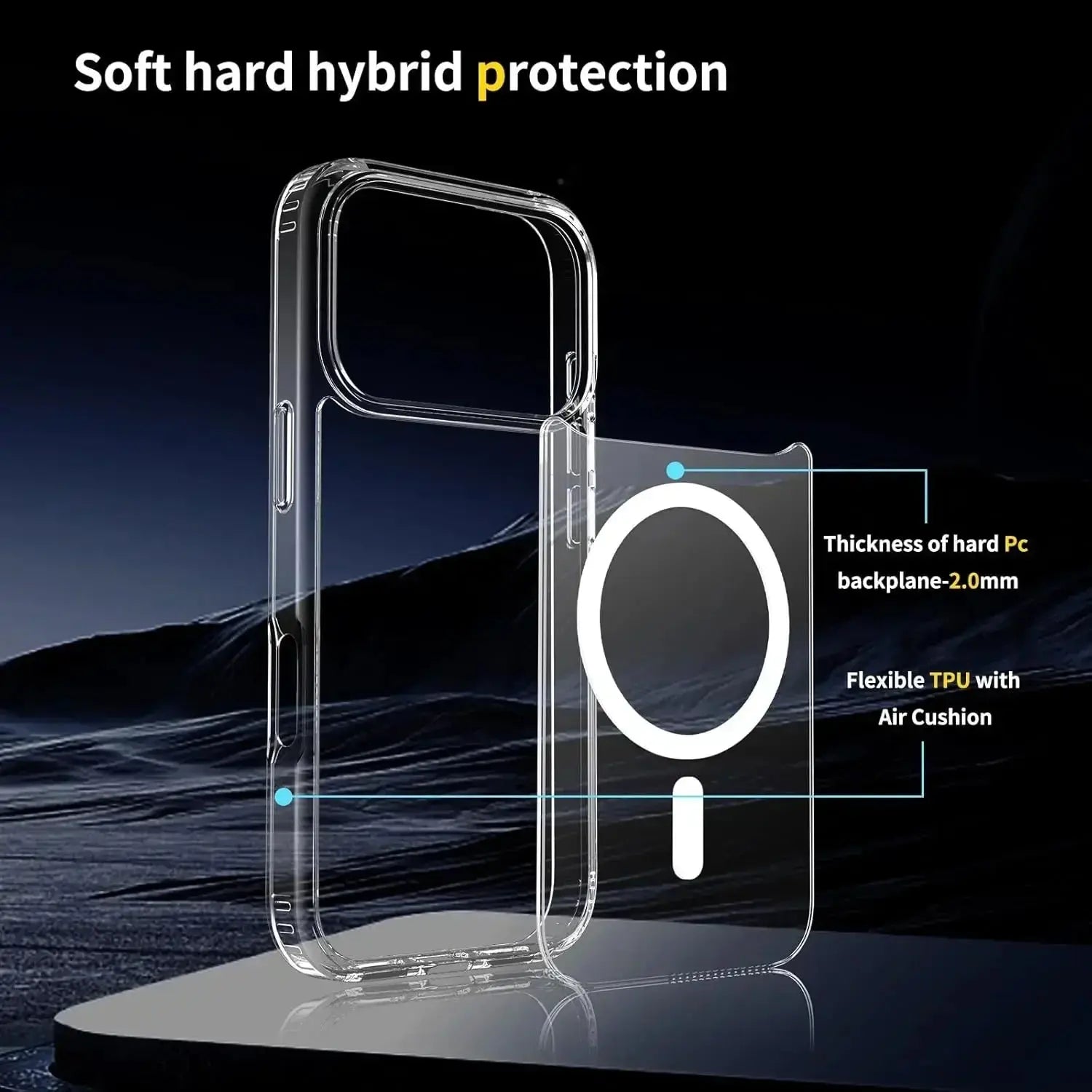 MagSafe Transparent Magnetic Case for iPhone 17 Series – Shockproof & Slim Clear Cover - ICOVERLY